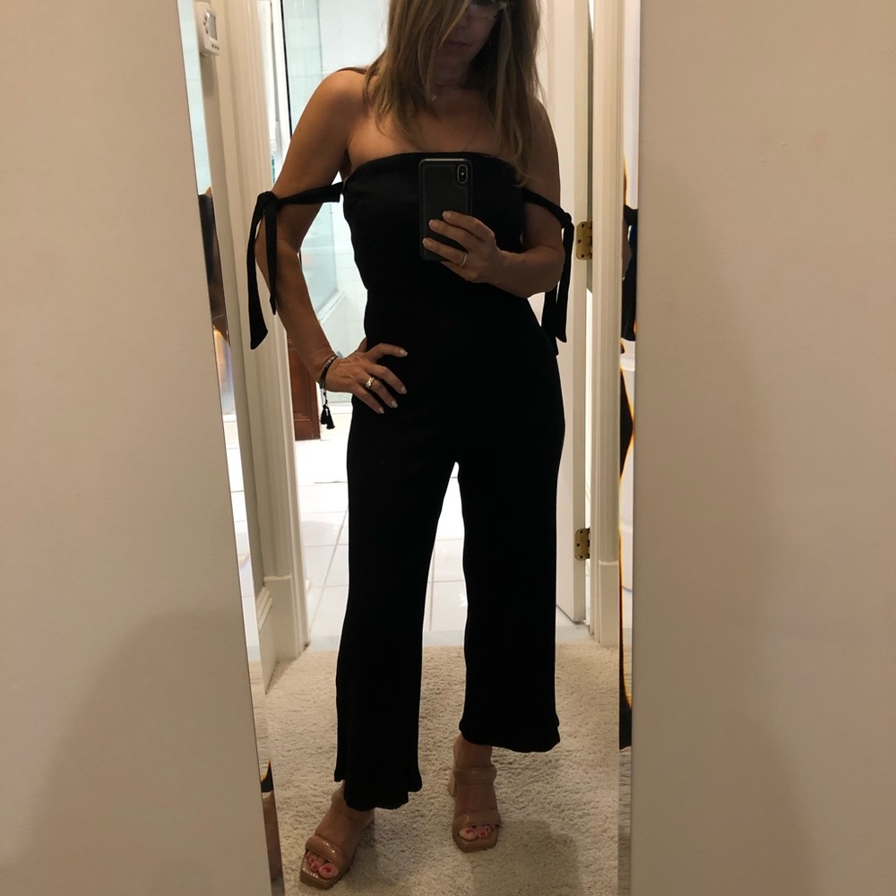 NBD Black rib knit jumpsuit-NWT!